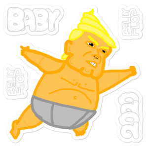 Baby Trump Belly Flop 2020 5.5" x 5.5" sticker sheet