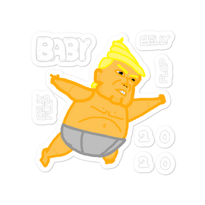 Baby Trump Belly Flop 2020 4" x 4" sticker sheet